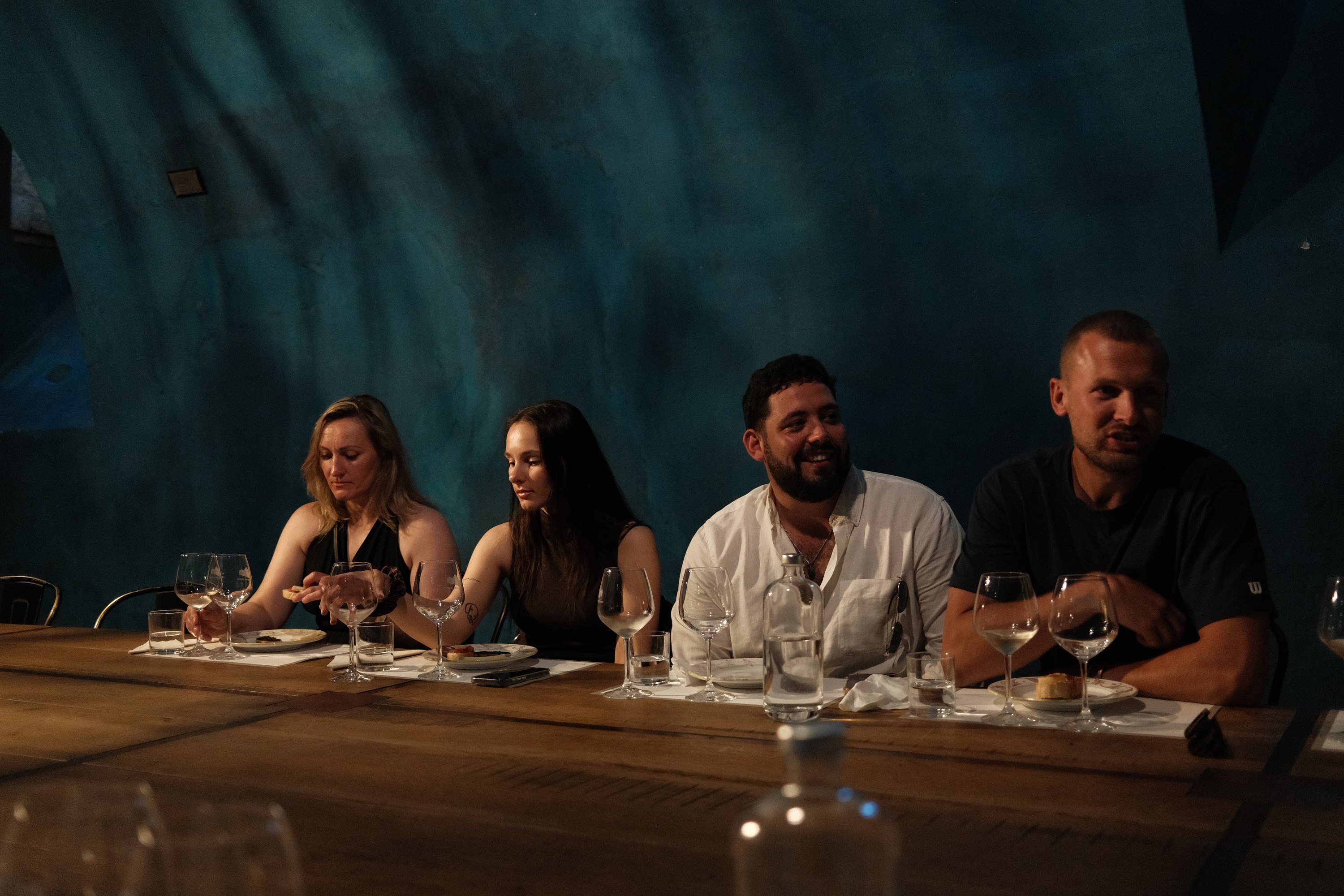 Long dinner under the olive trees