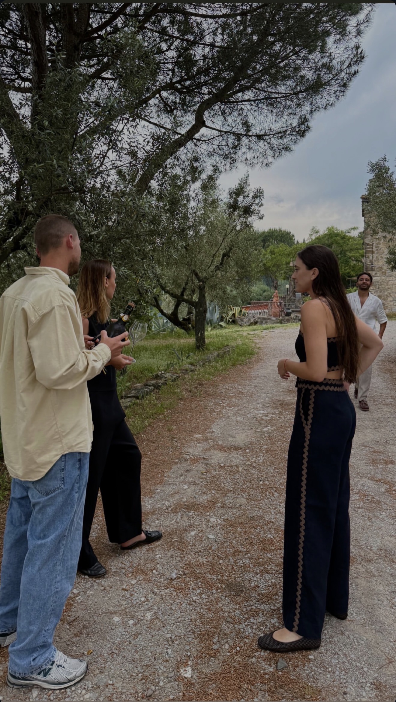 Evening gathering at the villa